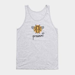 BEE PRESENT | Punny Mindfulness | Buzzy Yellow Bee Tank Top